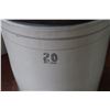 Image 3 : 20 Gallon Imperial Medalta Crock with Wooden Lid and Handles
