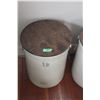 Image 1 : 10 Gallon Imperial Medalta Crock with Wooden Lid and Handles