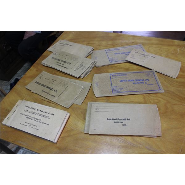 Vintage Grain Testing Bags, Animal Manifest