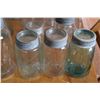 Image 2 : 20 Vintage Mason Jars A Few Are Blue