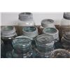 Image 3 : 15 Vintage Mason Jars Some Are Blue or Colored
