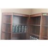 Image 4 : 2 Shelving Units 2 Corner Cabinets 70" Tall
