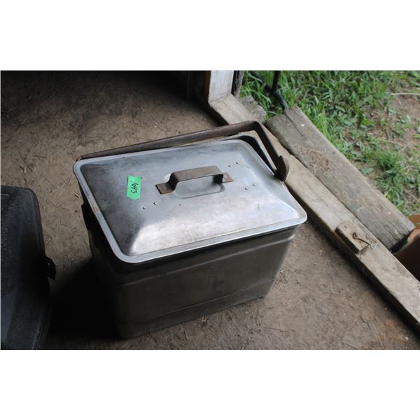 Vintage Metal Cooler Stainless Stamped GSW Canada