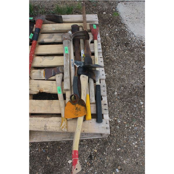 Lot of Handles Ice Pick 2 Odd Axes 3 More Axes
