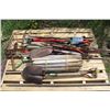 Image 1 : Pallet of Garden Related Tools Clippers Pegs