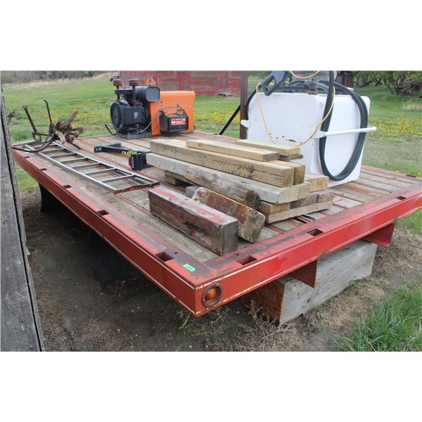 Flat Deck Trailer From Old Truck Box (No Tires) 8 ft x 12 ft