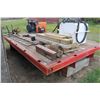 Image 1 : Flat Deck Trailer From Old Truck Box (No Tires) 8 ft x 12 ft