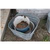 Image 1 : Galvanized Tub with Galvanized Pail and Misc