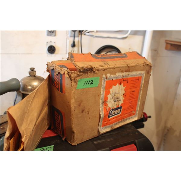 Coleman With Funnel Pump Can In Box