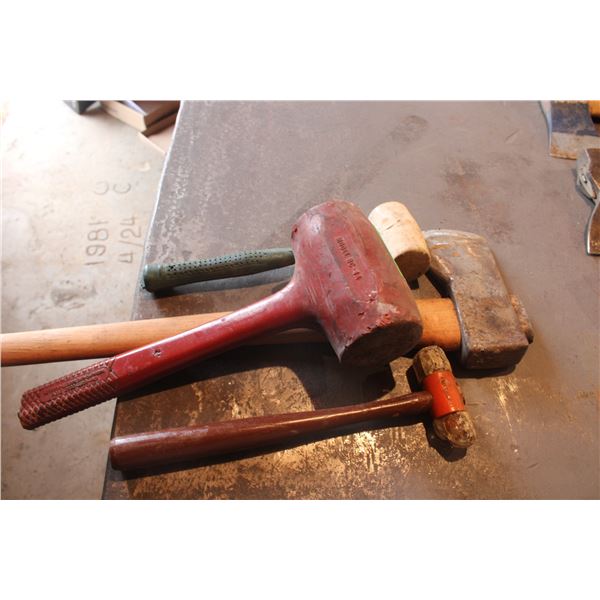 Axe and 3 Rubber Mallets