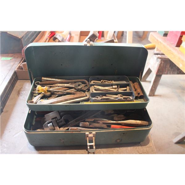 Vintage Tool Box with Tools Bodnarus Auctioneering