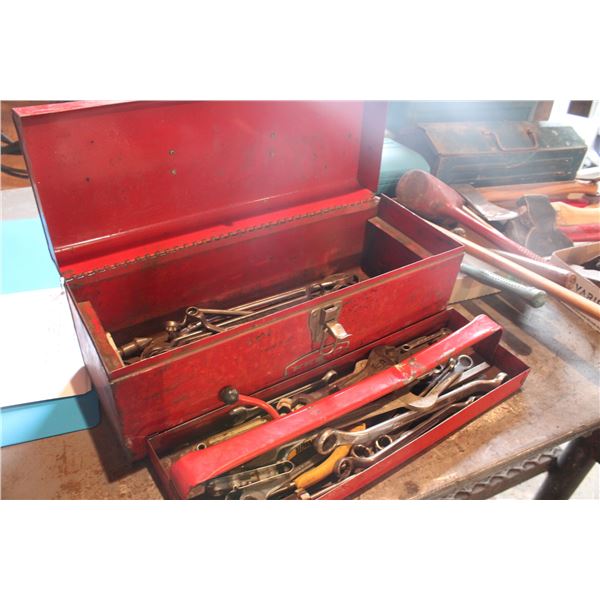 Vintage Tool Box With Tool and Contents