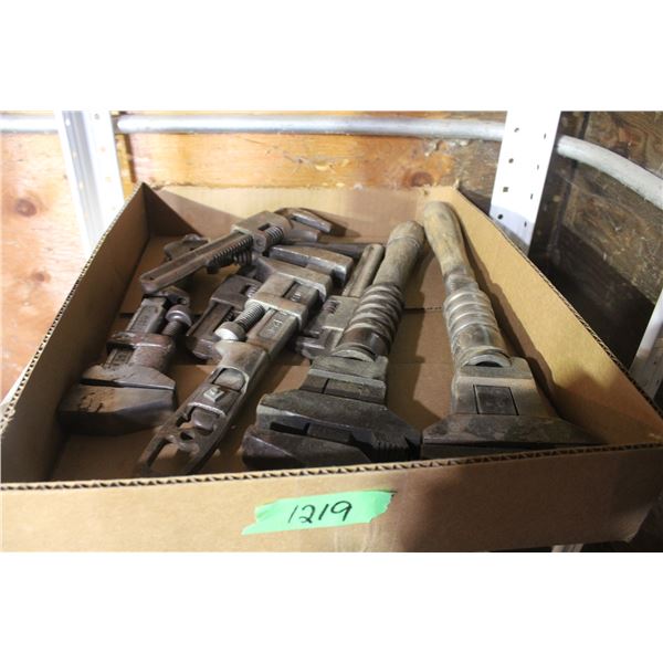 (2X THE MONEY) Collection of Vintage Pipe Wrenches (8 Pipe Wrenches)