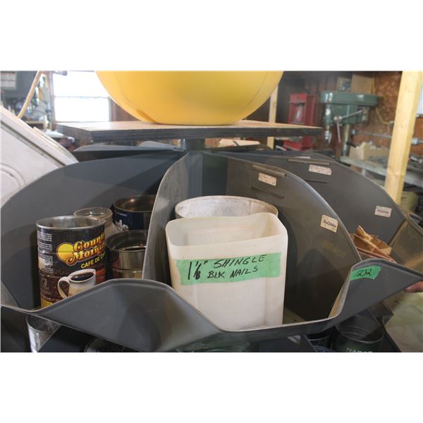 (Top Tray) of 2 1/2" Various Coated Nails