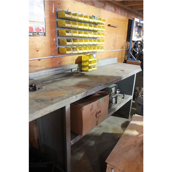 Western Industries Metal Work Bench 8 ft x 2 ft, 36" Tall