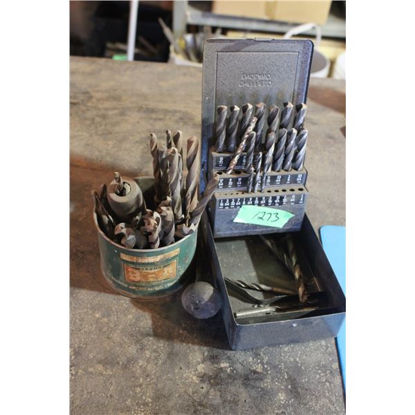 B/A Tin With Drill Bits Plus Tin of Misc Drill Bits