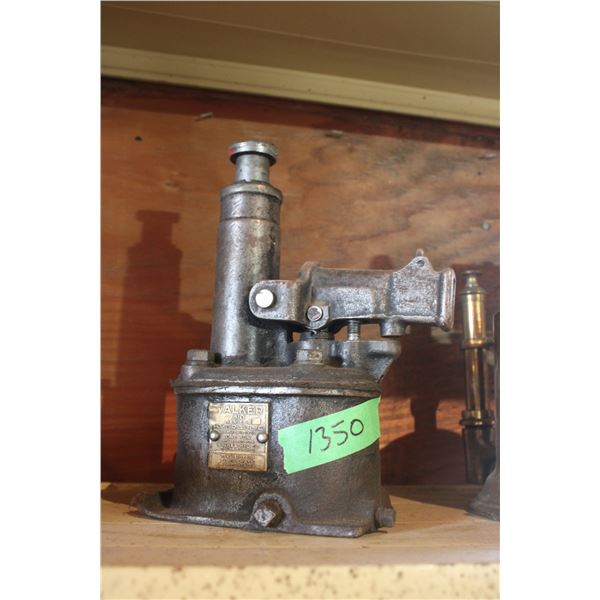 Walker Hydraulic Jack (Rare) Brass Plate