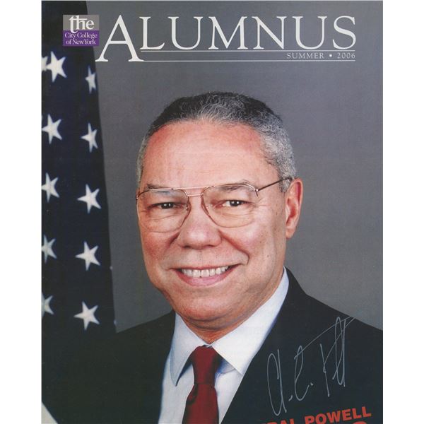 Colin Powell signed magazine