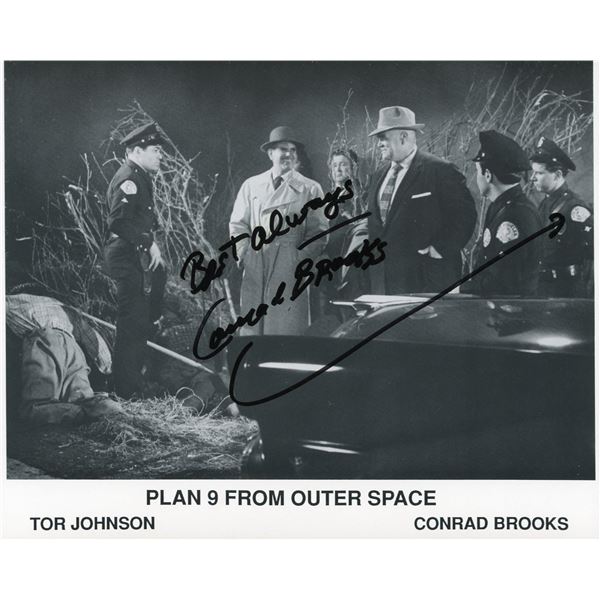 Conrad Brooks signed Plan 9 From Outer Space photo