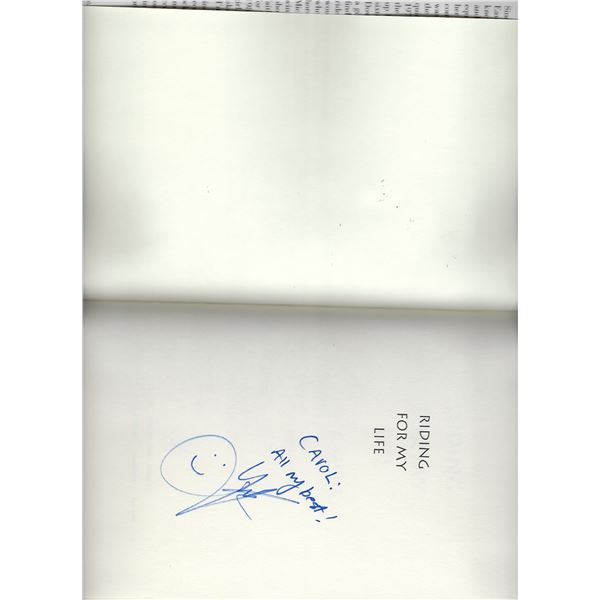 Riding For My Life Julie Krone signed book