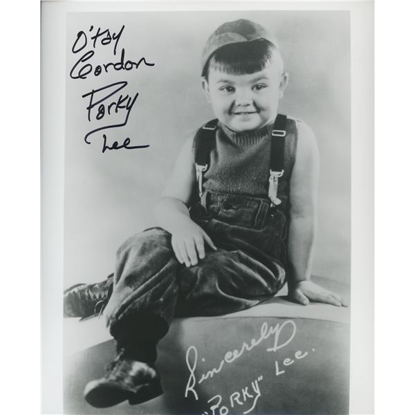Our Gang signed Gordon "Porky" Lee photo