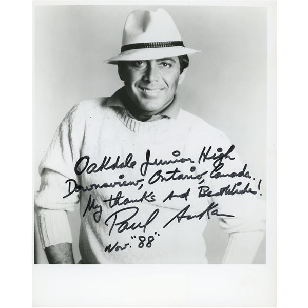 Paul Anka signed photo
