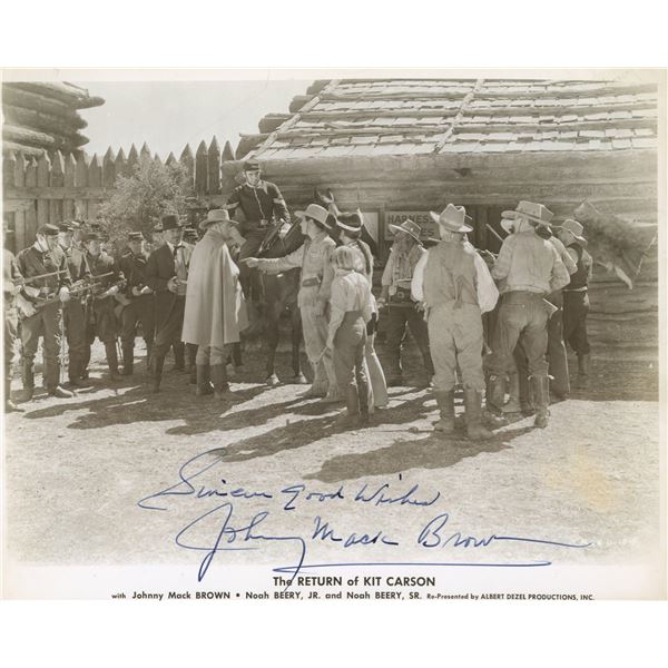 Johnny Mack Brown signed Kit Carson movie still