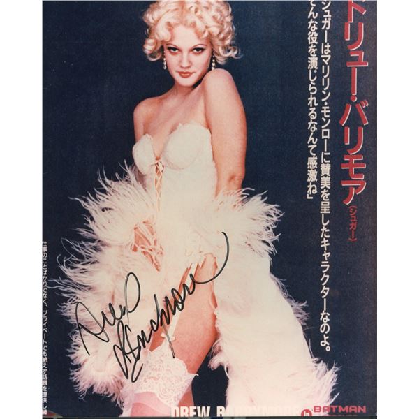 Drew Barrymore signed photo