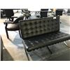 Image 2 : BLACK TUFTED CHROME FRAMED 2 PIECE LOUNGE SET