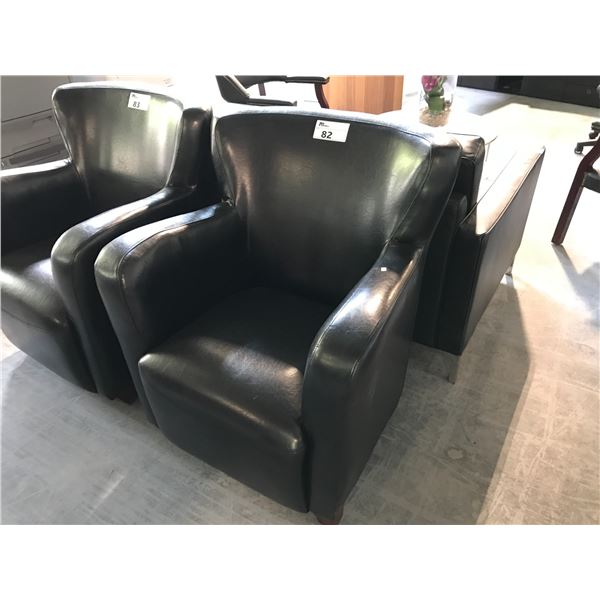 BLACK TRANSITIONAL LOUNGE CHAIR