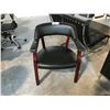 Image 2 : BLACK TRADITIONAL MAHOGANY FRAME ARM CHAIR