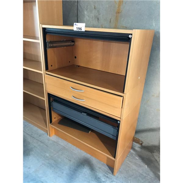 MAPLE 4' MULTI-DRAWER BOOKCASE