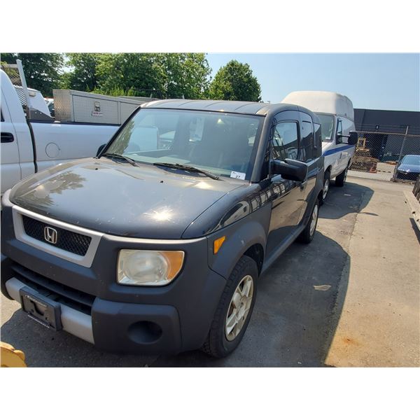 2006 HONDA ELEMENT, 4DR SUV, BLACK, VIN # 5J6YH18236L800008