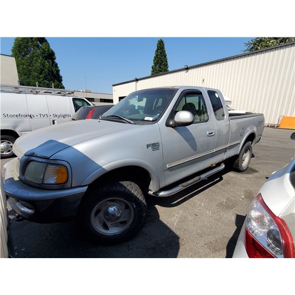 1998 FORD F-150 XLT, 2DR EXT CAB PU, GREY, VIN # 2FTZX18W8WCA35212