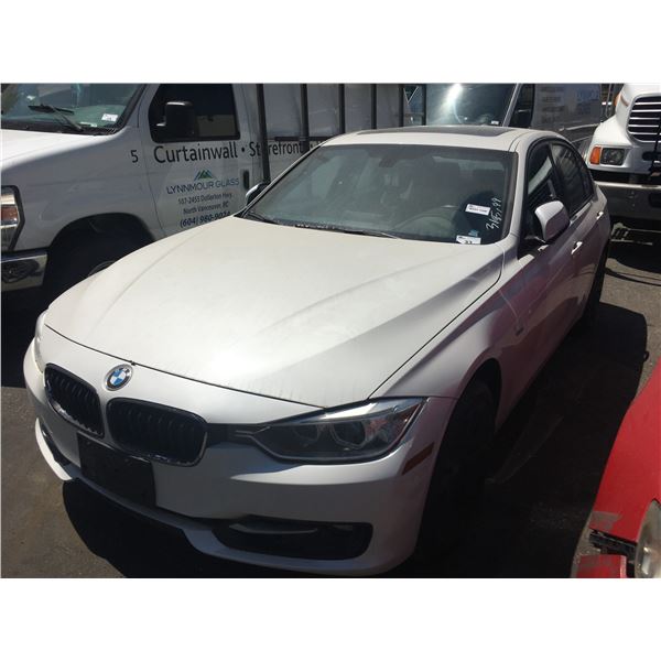 2012 BMW 328I SPORT, 4DR SEDAN, WHITE, VIN # WBA3A5C0CF345381