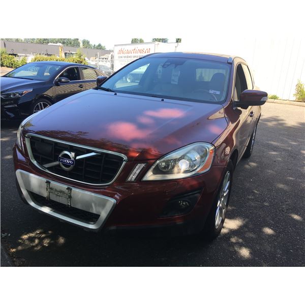2010 VOLVO XC60 TC AWD, 4DR SUV, RED, VIN # YV4992DZ3A2096128