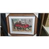 Image 1 : LIMITED EDITION FRAMED PUPPIES AND WAGON PRINT 36"W X 29"H BY JERRY GADAMMUS 713/850