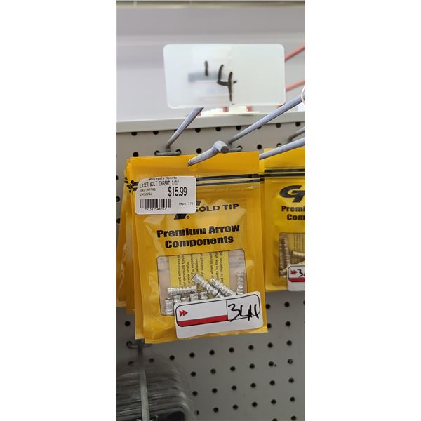 GOLD TIP PREMIUM ARROW COMPONENTS LASER BOLT INSERT QUANTITY OF 14