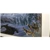 Image 2 : FRAMED WOLF PACK PRINT 40"W X 32"H BY R. KISS
