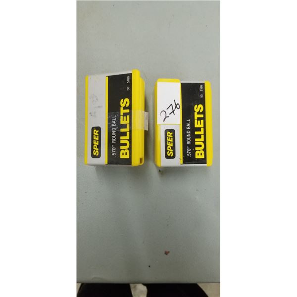 TWO BOXES (200) SPEER 570" ROUND BALLS