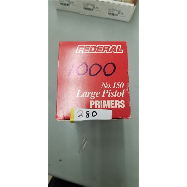 1000 FEDERAL #150 LARGE PISTOL PRIMERS