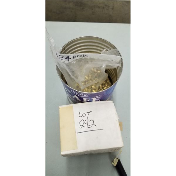 1000+/- 38/9MM 124 GRAIN BULLETS