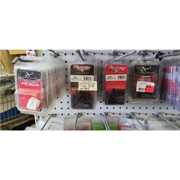 CARBON EXPRESS TEFELON CABLE SLIDE, SHOCK INSERT, CROSSBOW NOCK QUANTITY OF 31