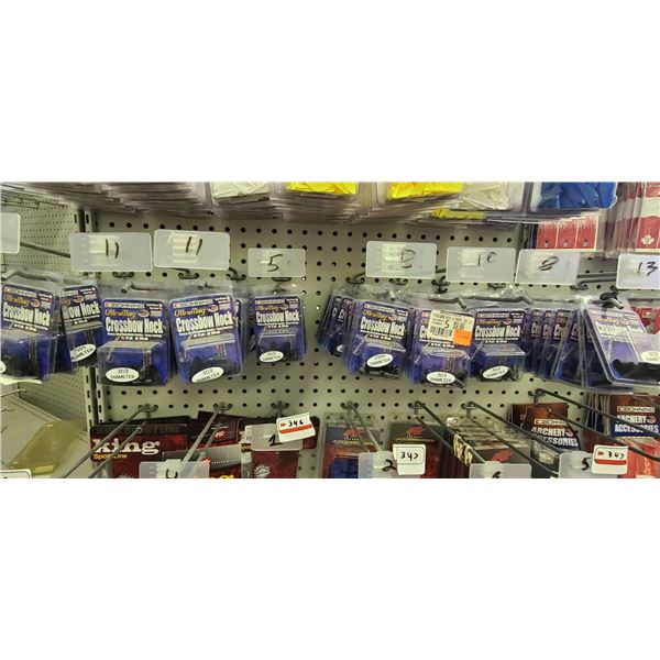 BOHNING CROSSBOW NOCKS .303 AND .2985 IN FLAT END AND HALF MOON, 12 PACK QUANTITY OF 65 RETAIL VALUE