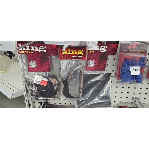PSE KING SPORTLINE ARROW BONNET X2, SLING FLEX FOAM, BRAIDED SLING X3, BLACK BOW HIDE RETAIL VALUE $