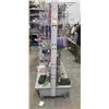 Image 1 : GONDOLA SHELVING ON WHEEL 48"L X 33"W X 75"H COMES WITH 8 SHELVES 12X48" AND 50 PEG BOARD HOOKS MINI