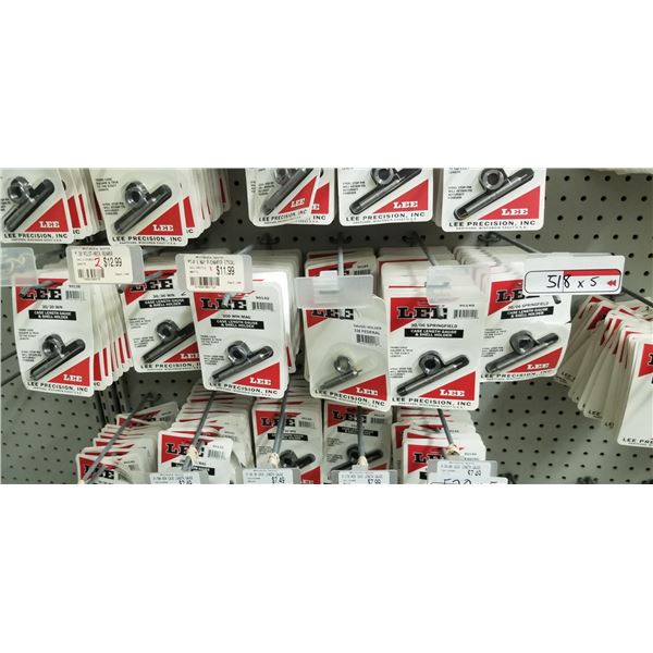 100+/- LEE CASE LENGTHNER AND SHELL HOLDERS