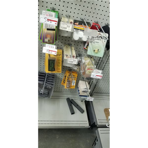 LARGE QTY OF REPLACEMENT REEDS AND MISC +/-150 PCS $500