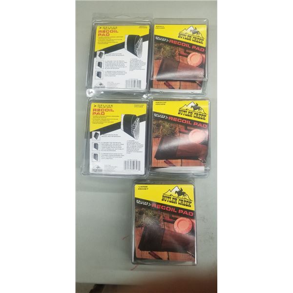 BUTLER CREEK SLIP ON RECOIL PADS 2 SMALL, 2 MEDIUM, 1 LARGE