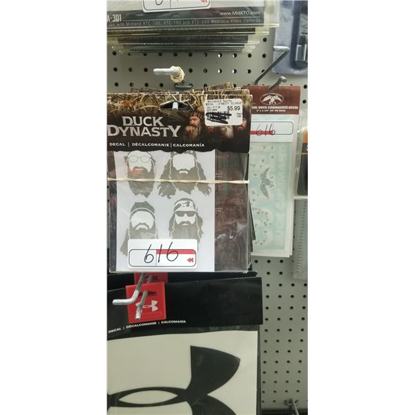 140+ DUCK DYNASTY DECALS AND 28 BUCK COMMANDER DECALS